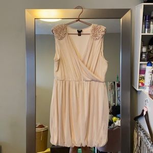 H&M Blush Chiffon Type Minidress Sz L